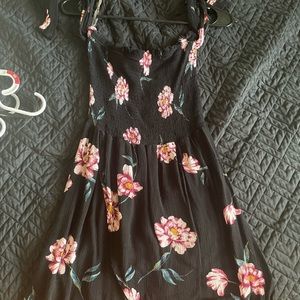 Black floral dress